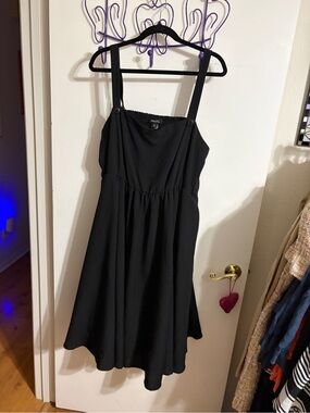 🥳 2 Retro Chic by Torrid Black A-Line Midi Dress with Wide Straps
